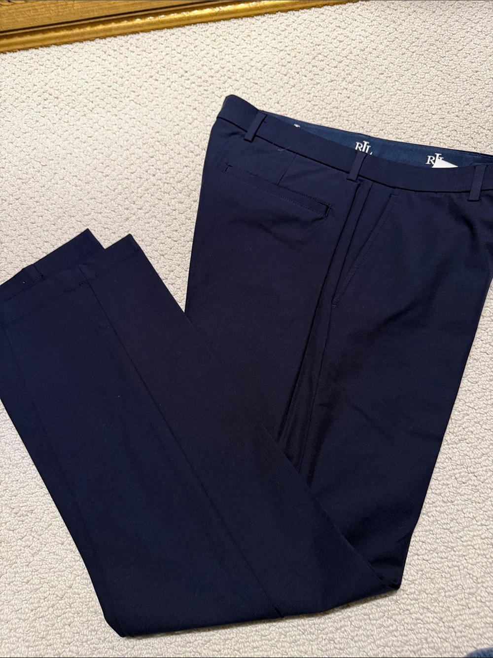 Ralph Lauren Dark Navy Men's Dress Pants - Tailored Trousers